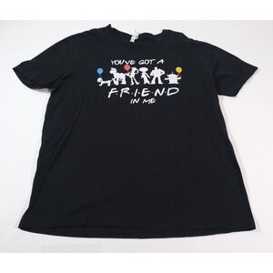 Bella+Canvas T-Shirt Men 2XL Black Toy Story Friends Mashup Graphic Short Sleeve